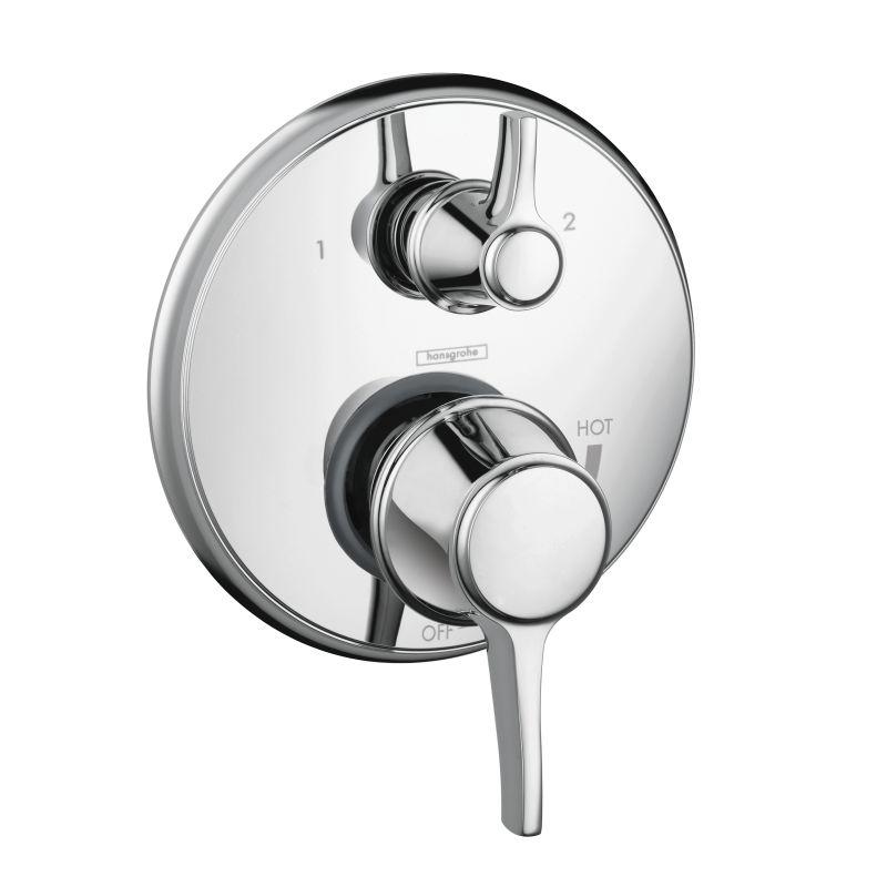 Hansgrohe 04449000 Metris C Pressure Balanced Valve Trim with Integrated Diverter - Less Valve in Chrome