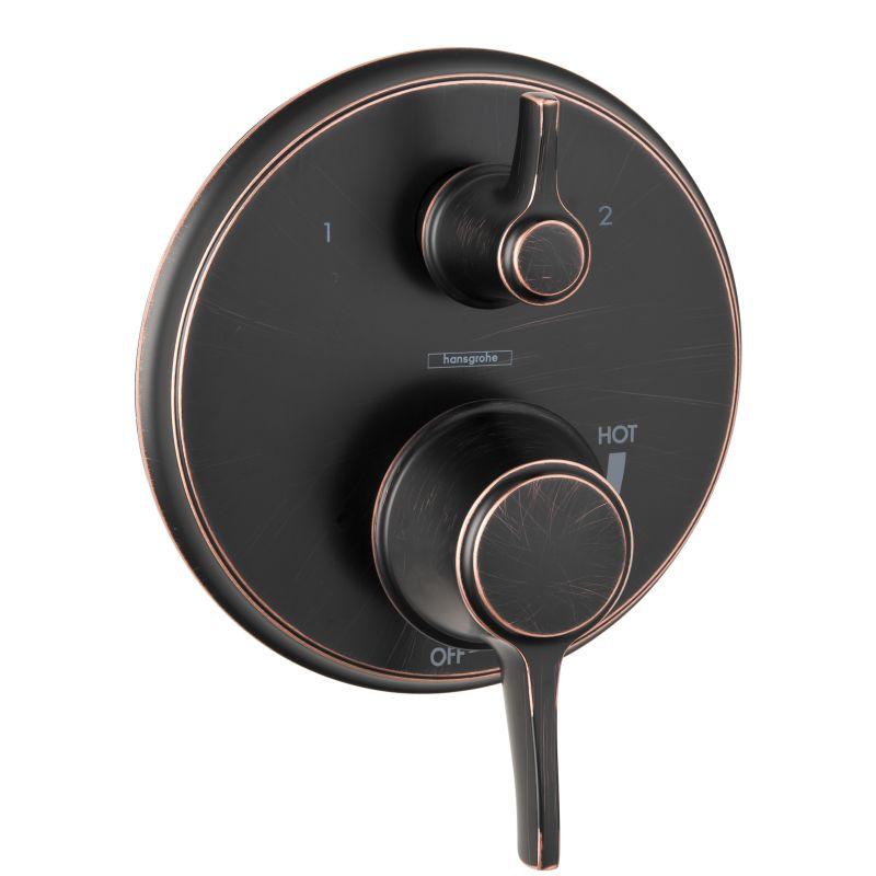 Hansgrohe 04449920 Metris C Pressure Balanced Valve Trim with Integrated Diverter - Less Valve in Rubbed Bronze