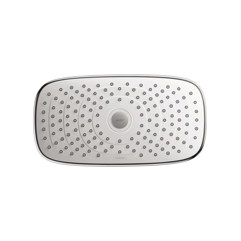 Hansgrohe 04534400 Raindance Select E Multi Function 2 GPM Shower Head in Chrome/White
