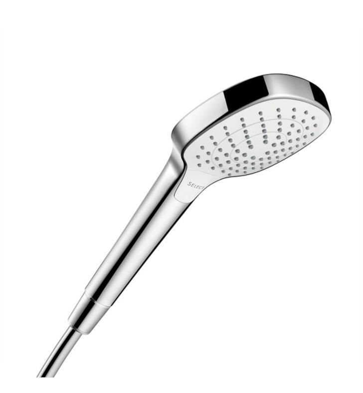 Hansgrohe 04726000 Croma Select E 110 Vario-jet Handshower, 2.0 Gpm in Chrome/White