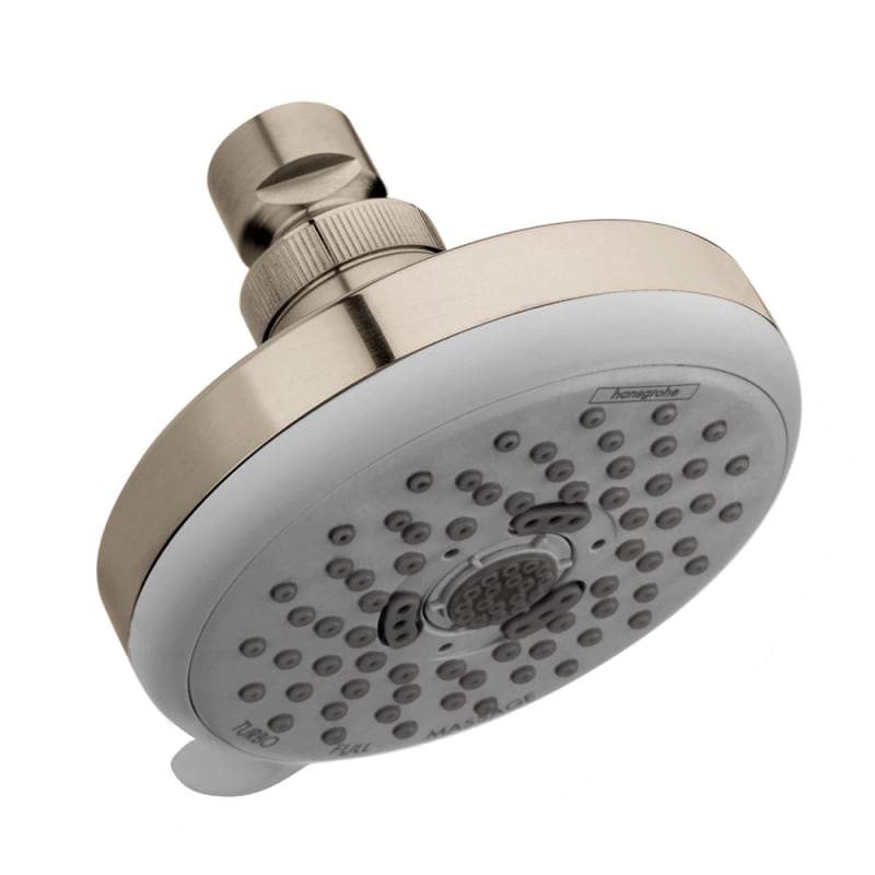 Hansgrohe 04733820 Croma E 100 3-jet Showerhead, 1.8 Gpm in Brushed Nickel