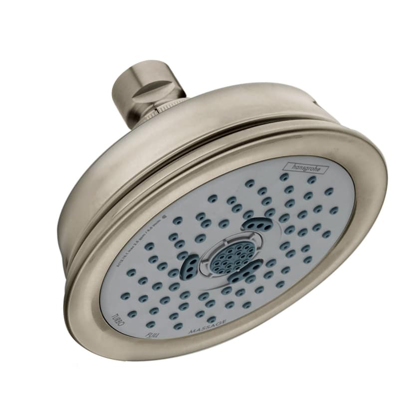 Hansgrohe 04751820 Croma C 100 3-jet Showerhead, 1.8 Gpm in Brushed Nickel
