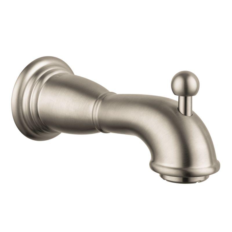Hansgrohe 06089820 C Tub Spout With Diverter in Brushed Nickel