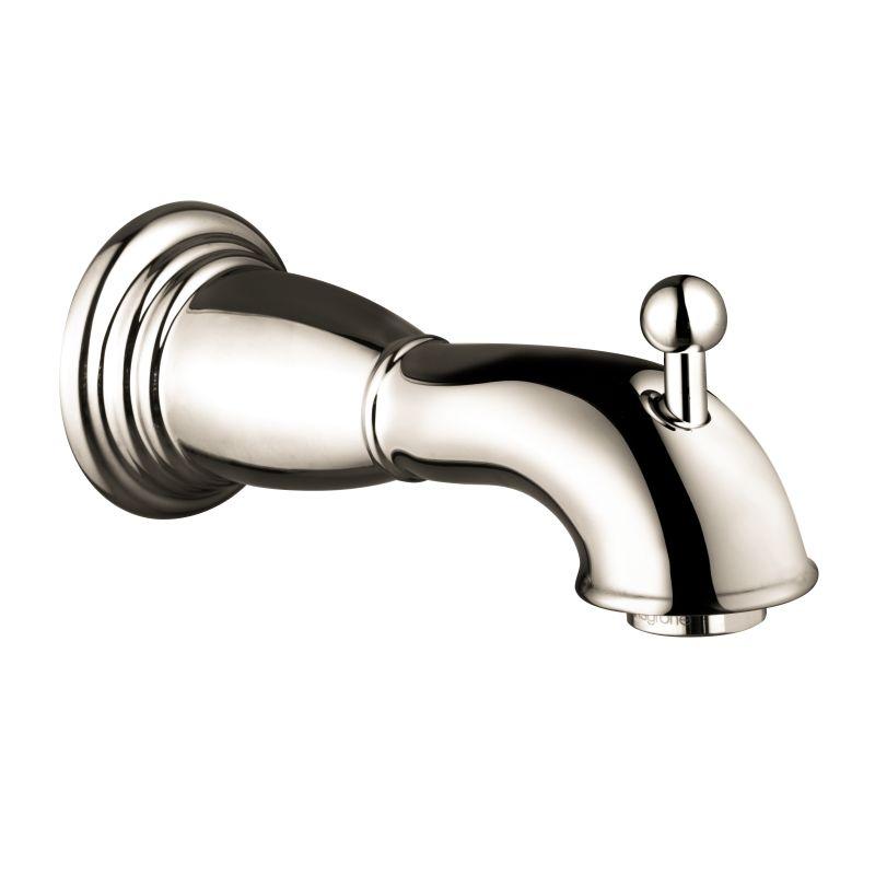Hansgrohe 06089830 C Tub Spout With Diverter in Polished Nickel