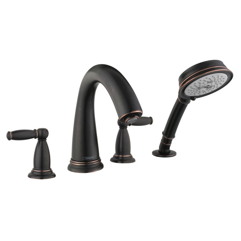 Hansgrohe 06123920 Swing C 4-Hole Roman Tub Set Trim with Lever Handle in Rubbed Bronze