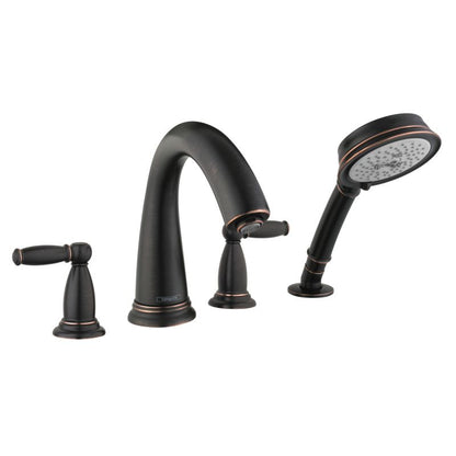 Hansgrohe 06123920 Swing C 4-Hole Roman Tub Set Trim with Lever Handle in Rubbed Bronze