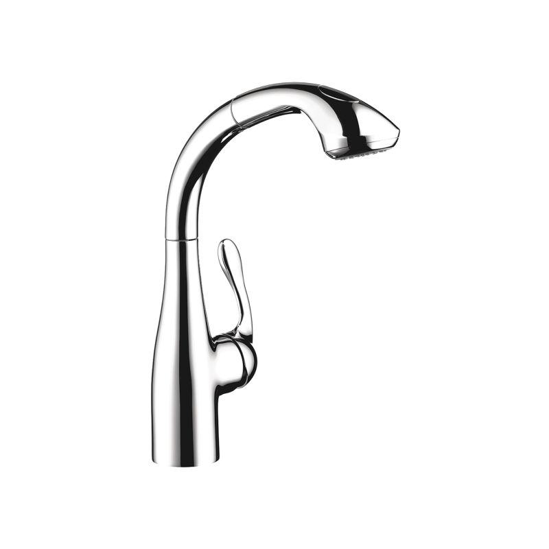 Hansgrohe 06461000 Allegro E Single Handle Deck Mounted 2-Spray Semi-Arc Pull-Out Kitchen Faucet in Chrome
