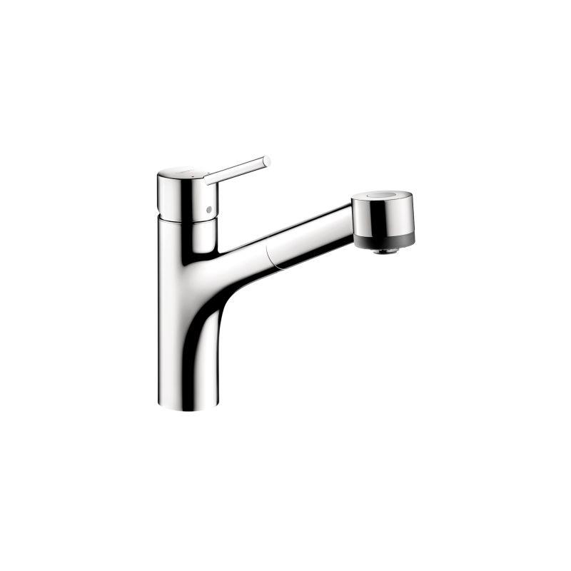 Hansgrohe 06462000 Talis S Pull-Out Kitchen Faucet with Locking Spray Diverter in Chrome