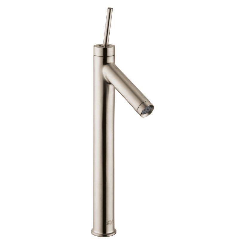 Axor 10120821 Starck 1.2 GPM Single Hole Joystick Tall Vessel Bathroom Faucet with Drain Assembly in Brushed Nickel