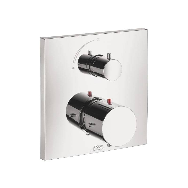 Axor 10706001 Starck X Thermostatic Valve Trim with Integrated Volume Control Less Valve