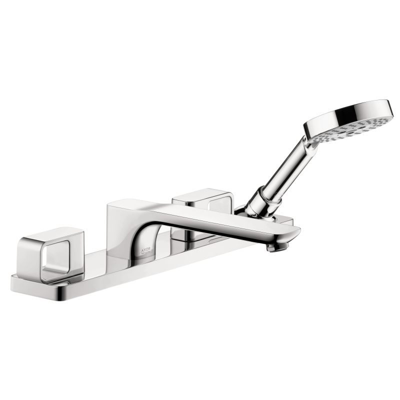 Axor 11443001 Urquiola 4-Hole Roman Tub Set Trim with 2.0 GPM Handshower