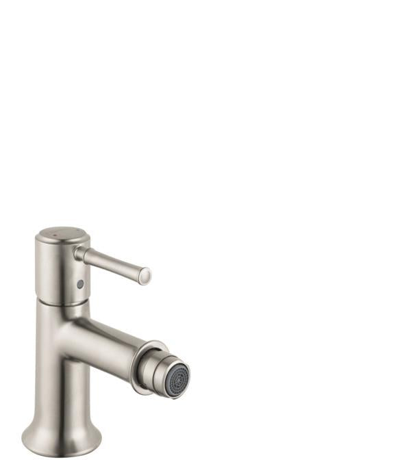 Hansgrohe 14120821 Talis C 2.2 GPM Bidet Faucet - Pop-Up Drain Assembly Included in Brushed Nickel