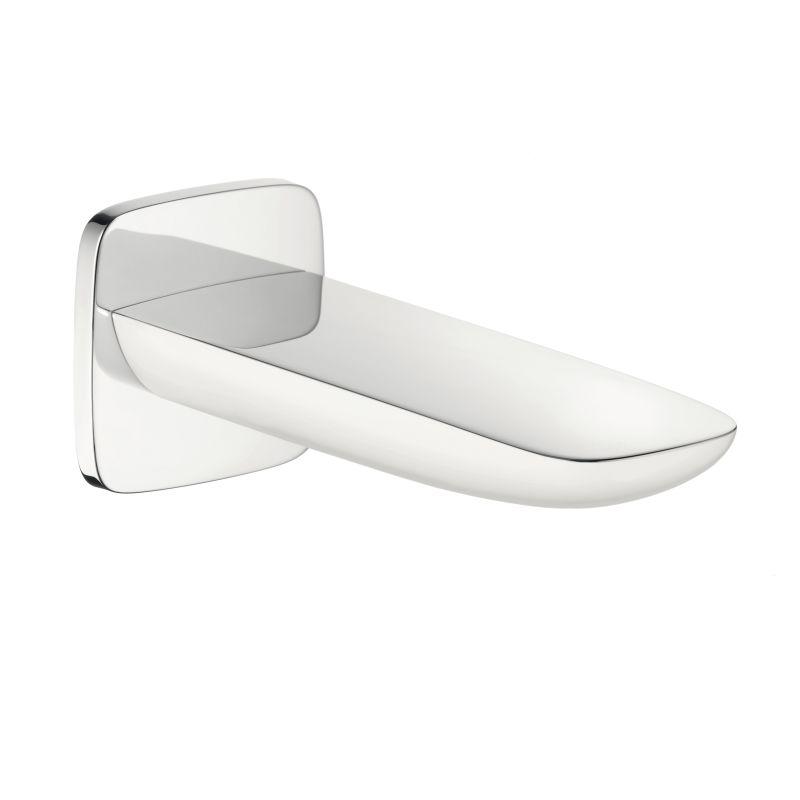 Hansgrohe 15412401 Pura Vida Tub Spout Wall Mounted Non Diverter in Chrome/White