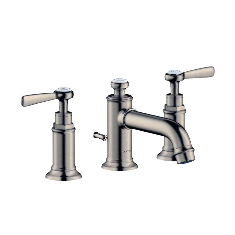 Axor 16535821 Montreux 1.2 GPM Widespread Bathroom Faucet with Pop-Up Drain in Brushed Nickel
