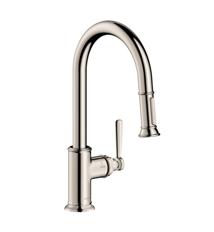 Axor 16581001 Montreux 2-Spray High Arc Kitchen Faucet Pull-Down 1.75 GPM in Chrome