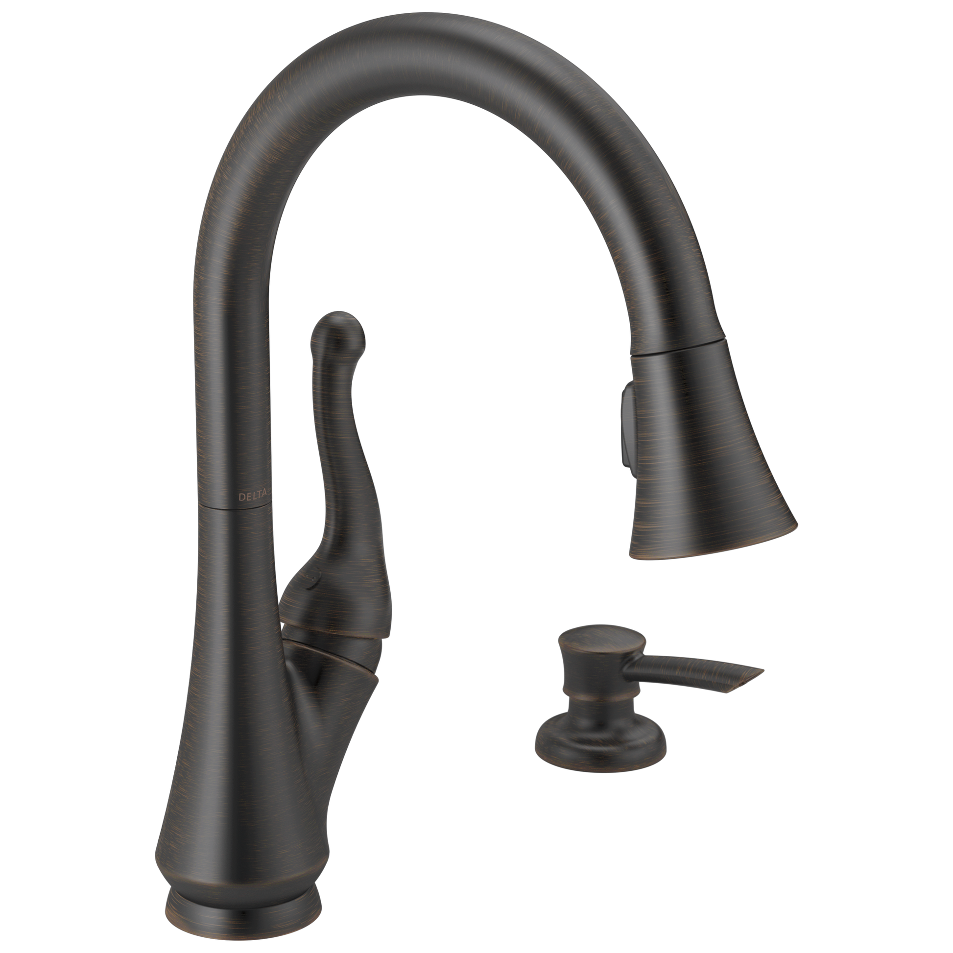 Delta 16968-DST Talbott Single Handle Pull-Down Kitchen Faucet with Soap Dispenser