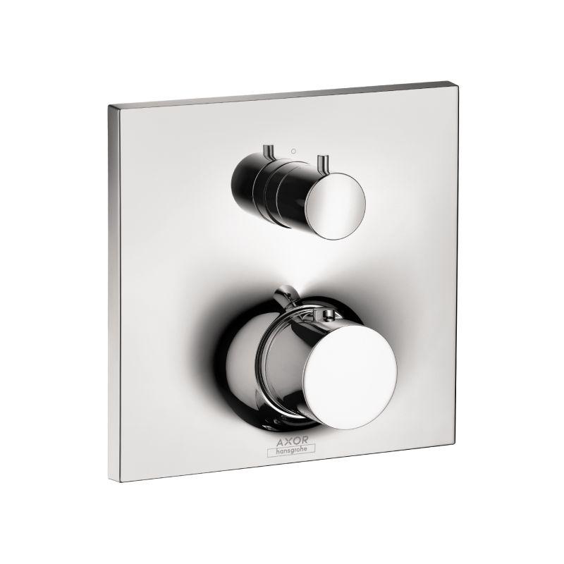 Axor 18750001 Massaud Thermostatic Valve Trim with Integrated Diverter and Volume Controls Less Valve