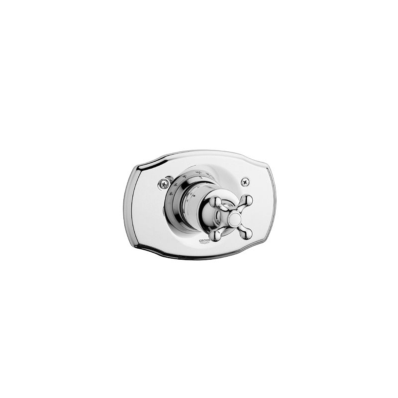 Grohe 19612 Seabury Single Handle Grohetherm Thermostatic Valve Trim Only with Metal Cross Handle