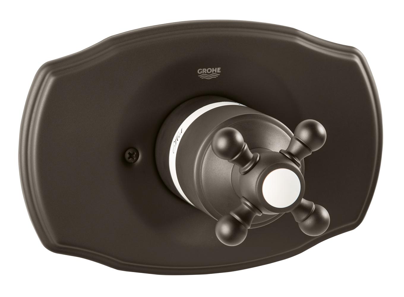 Grohe 19725 Geneva 7 1/2 Inch Pressure Balance Valve Trimset with Cross Handle