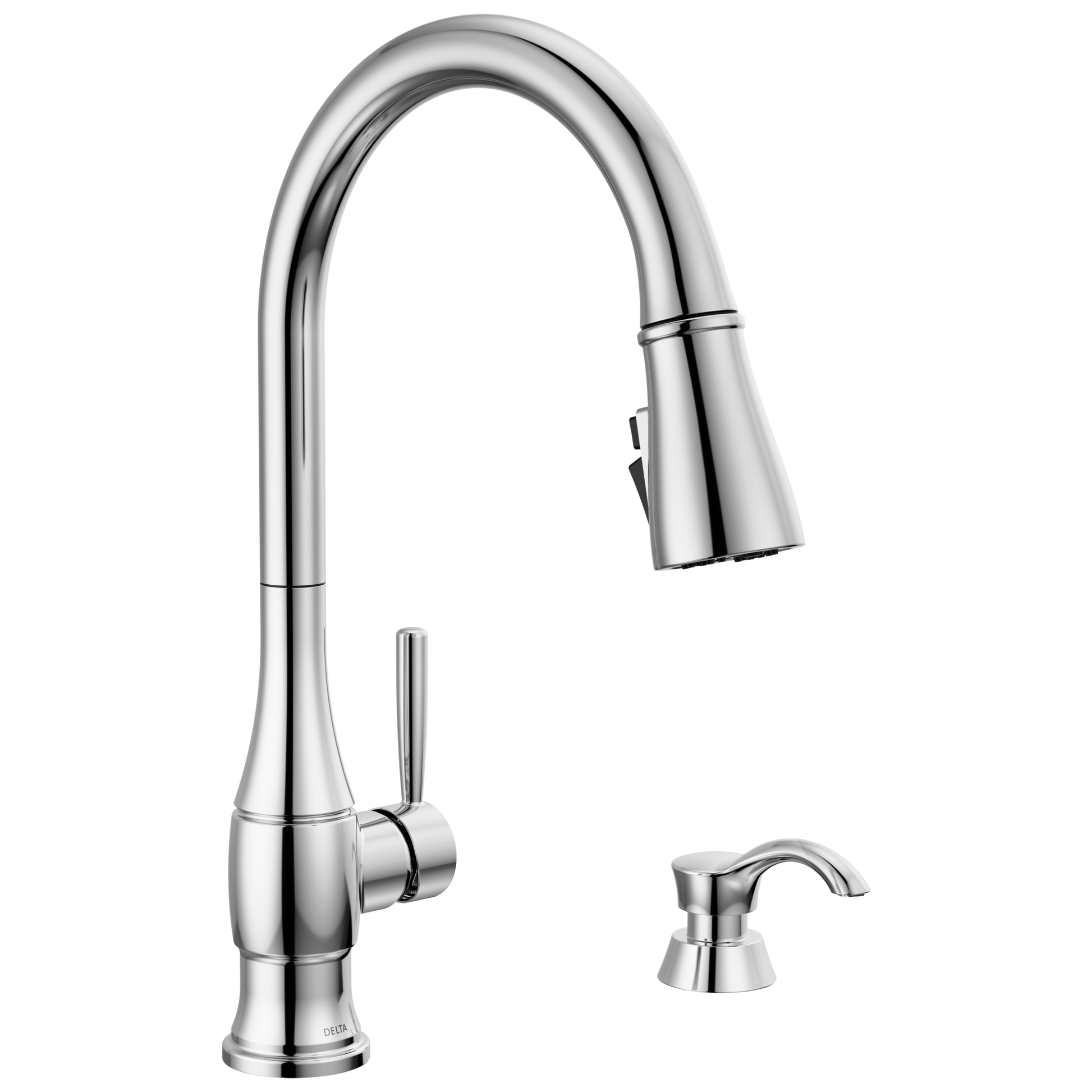 Delta Hazelwood: Single Handle Pull-Down Kitchen Faucet with Soap Dispenser and ShieldSpray Technology