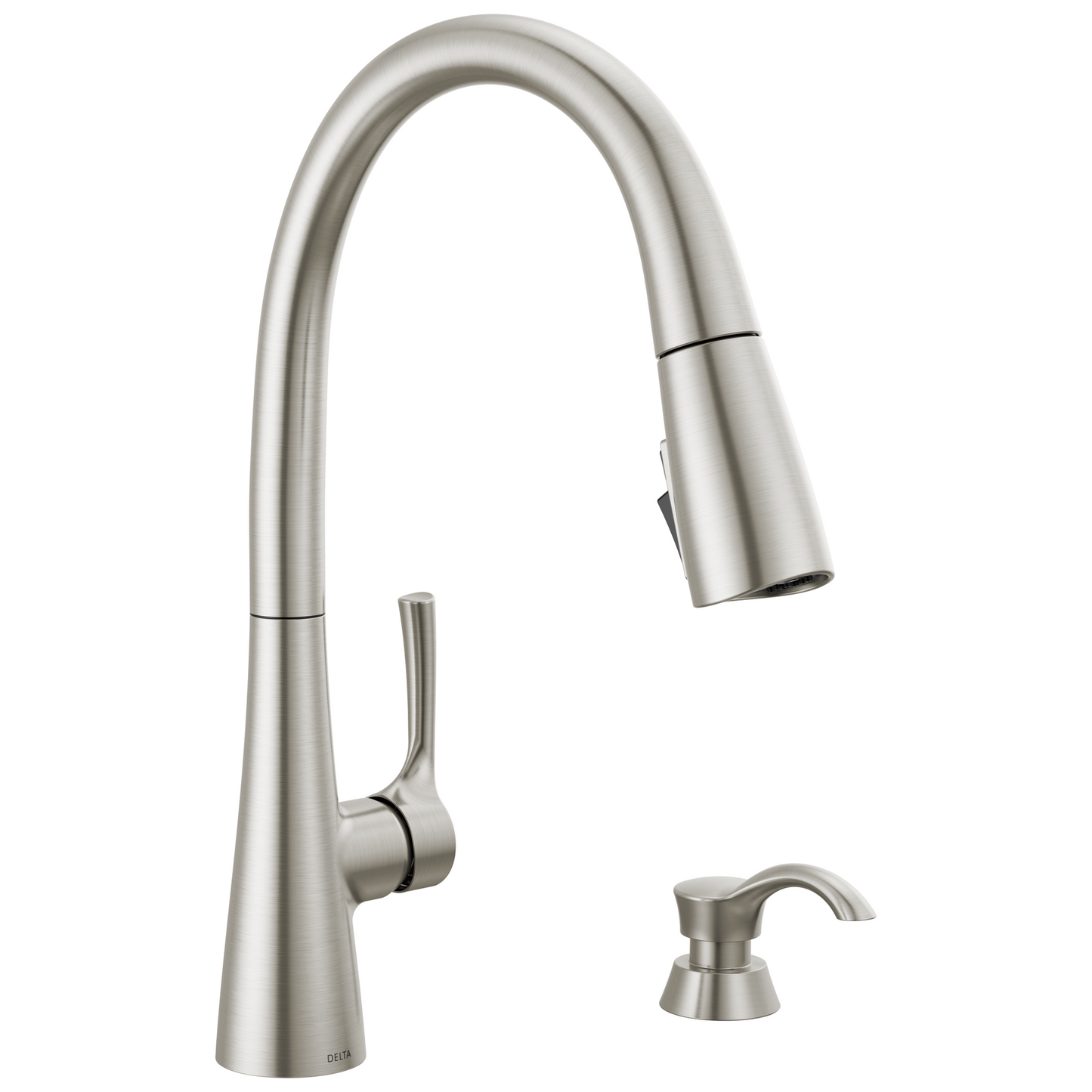 Delta Auburn: Single Handle Pull-Down Kitchen Faucet with Soap Dispenser and ShieldSpray Technology