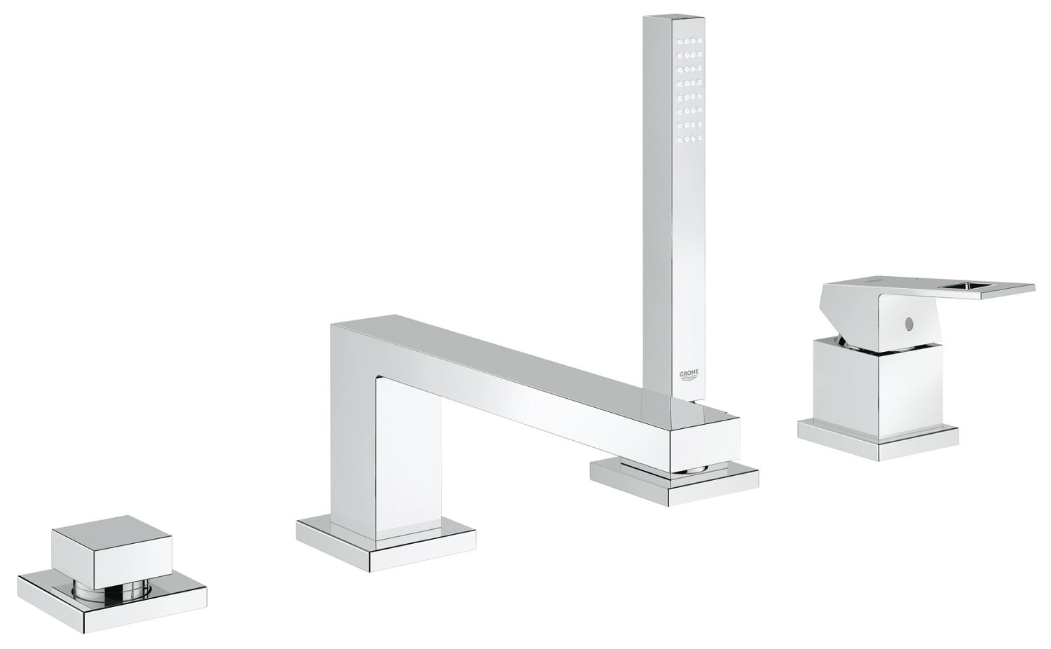 Grohe 19897001 Eurocube Four-Hole Bathtub Faucet with Handshower