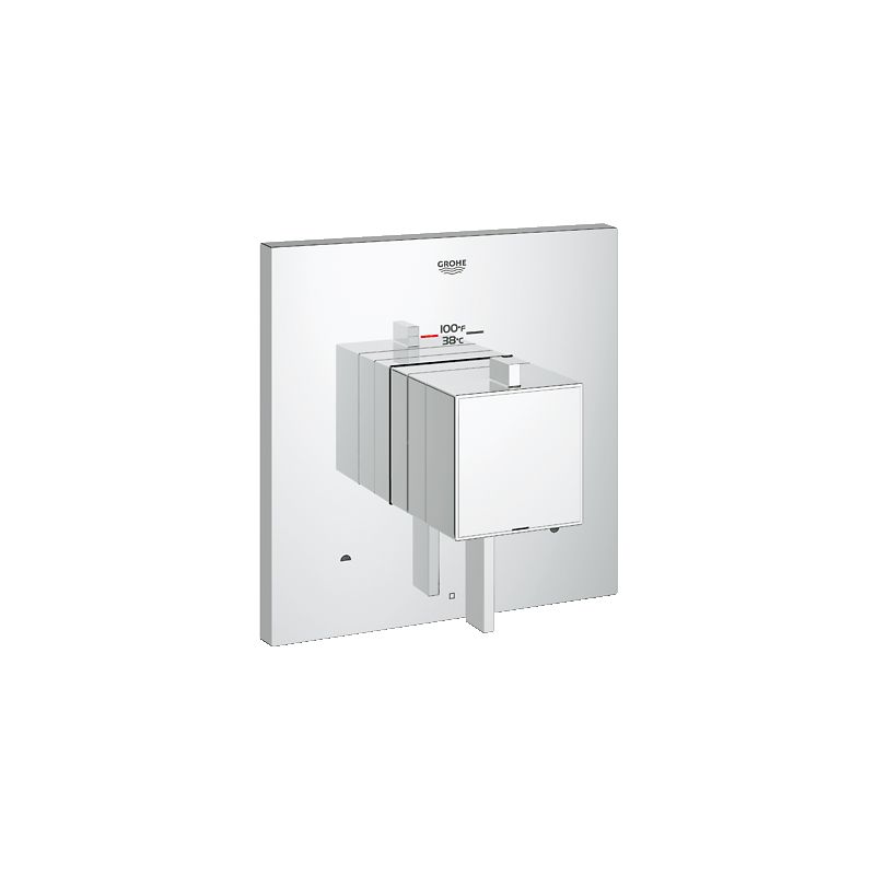 Grohe 19927000 Eurocube Square Dual Function Thermostatic Shower Trim with Integrated Volume Control