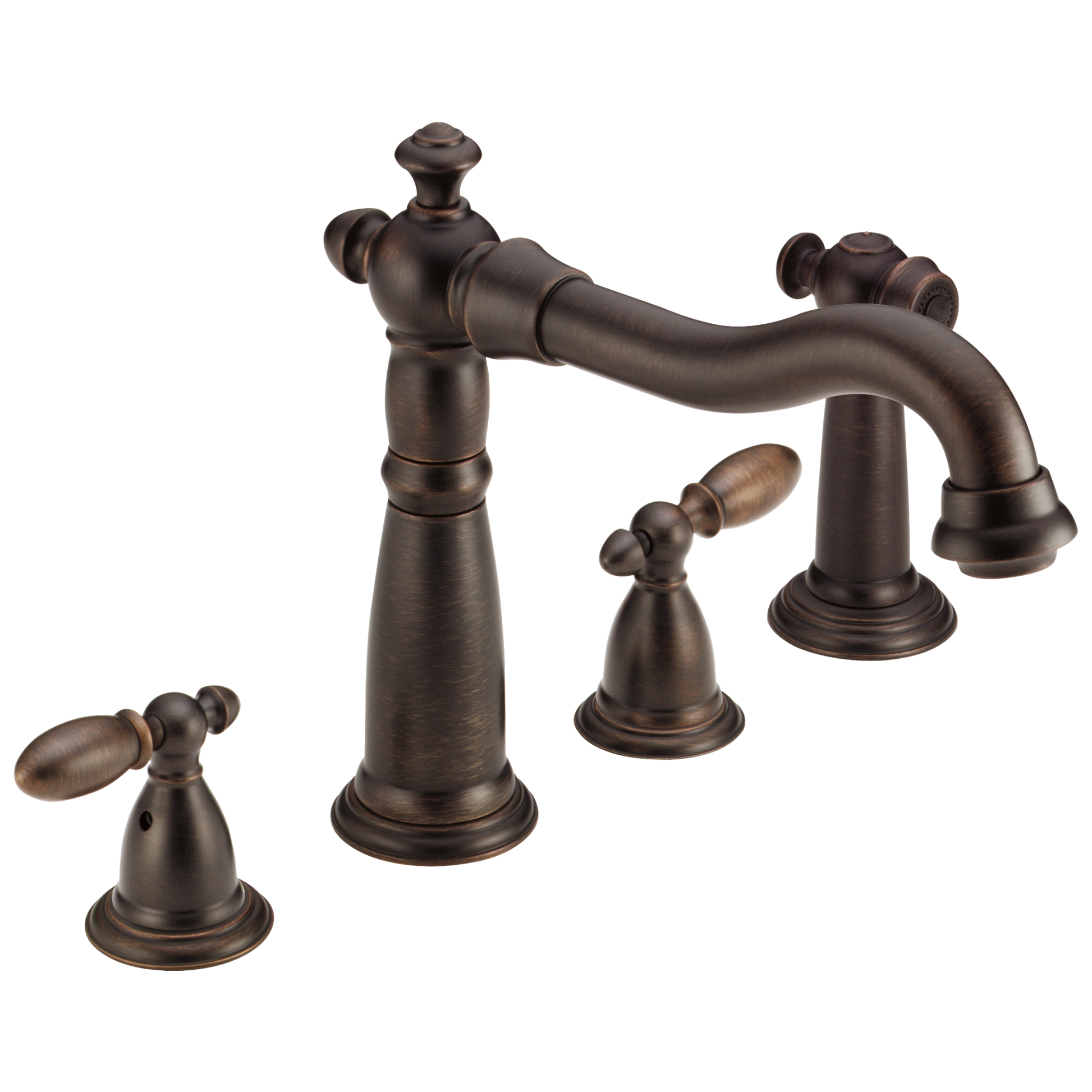 Delta 2256-DST Victorian Two Handle Widespread Kitchen Faucet with Spray