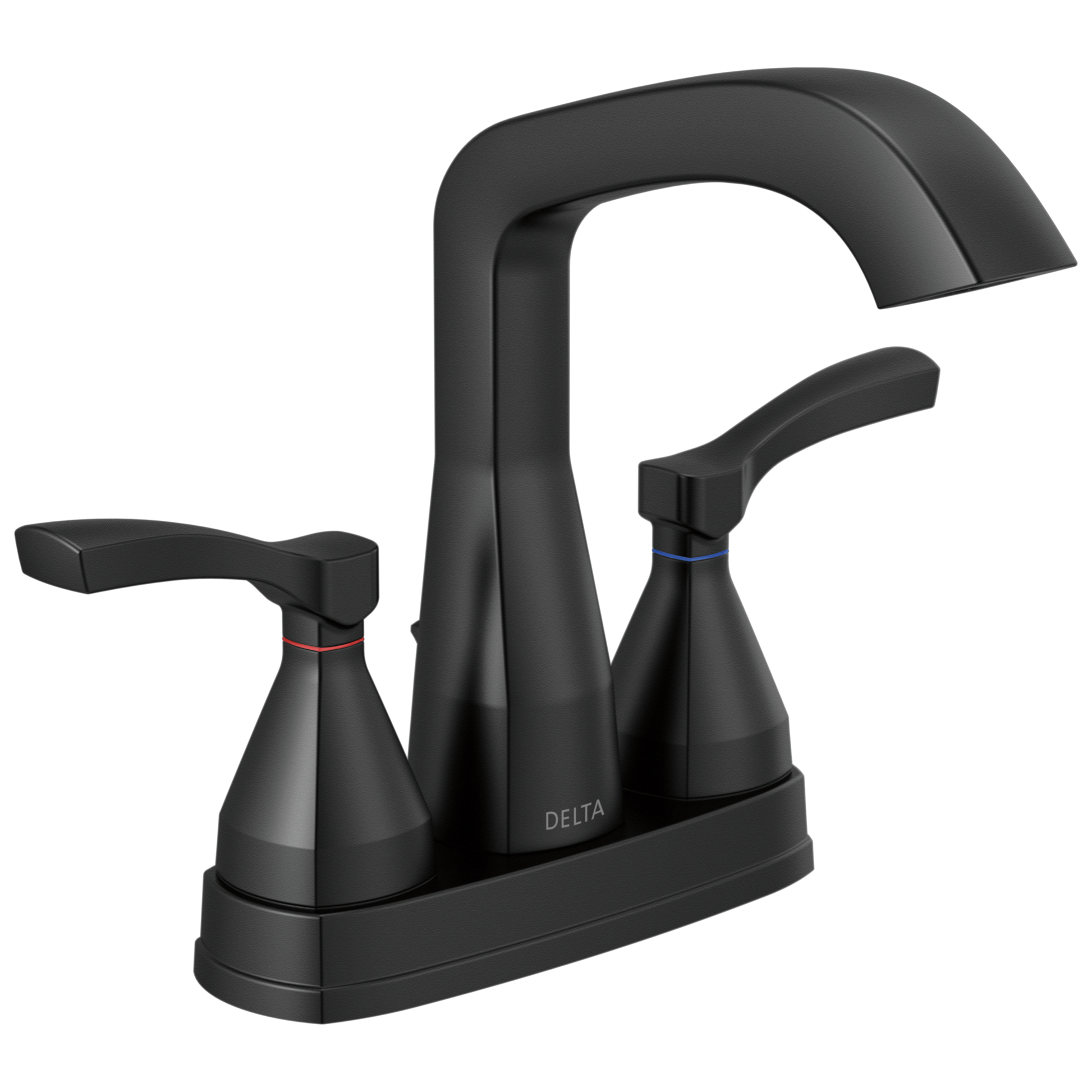 Delta 25776-MPU-DST Stryke 1.2 GPM Center Set Bathroom Faucet with Lever Handles and Pop-Up Drain Assembly