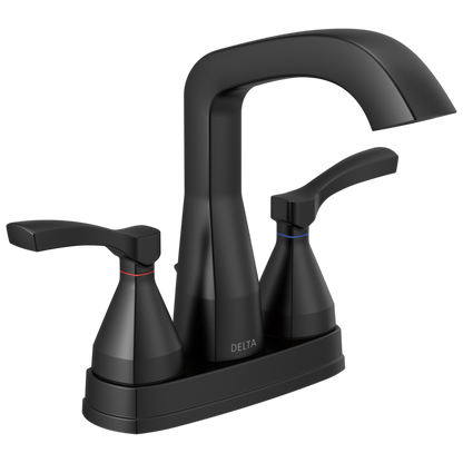 Delta 25776-MPU-DST Stryke 1.2 GPM Center Set Bathroom Faucet with Lever Handles and Pop-Up Drain Assembly