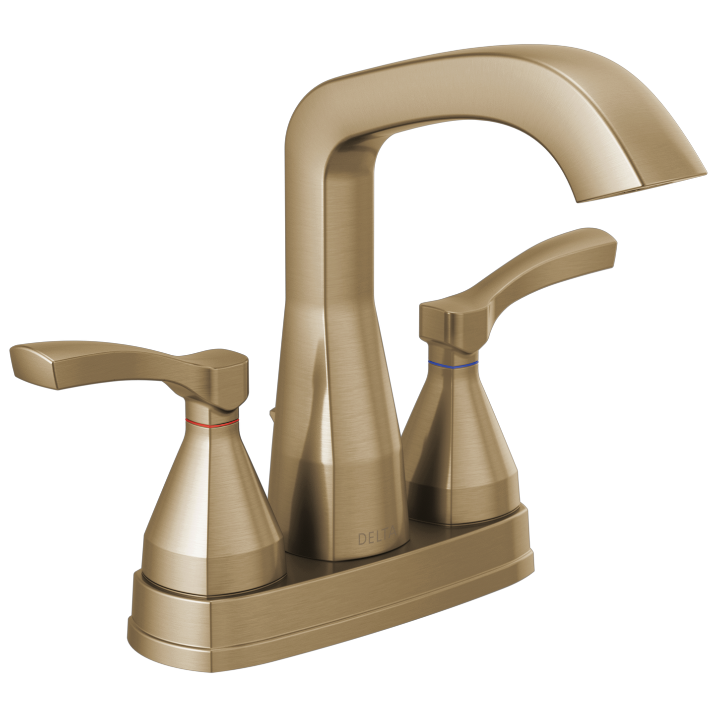 Delta 25776-MPU-DST Stryke 1.2 GPM Center Set Bathroom Faucet with Lever Handles and Pop-Up Drain Assembly