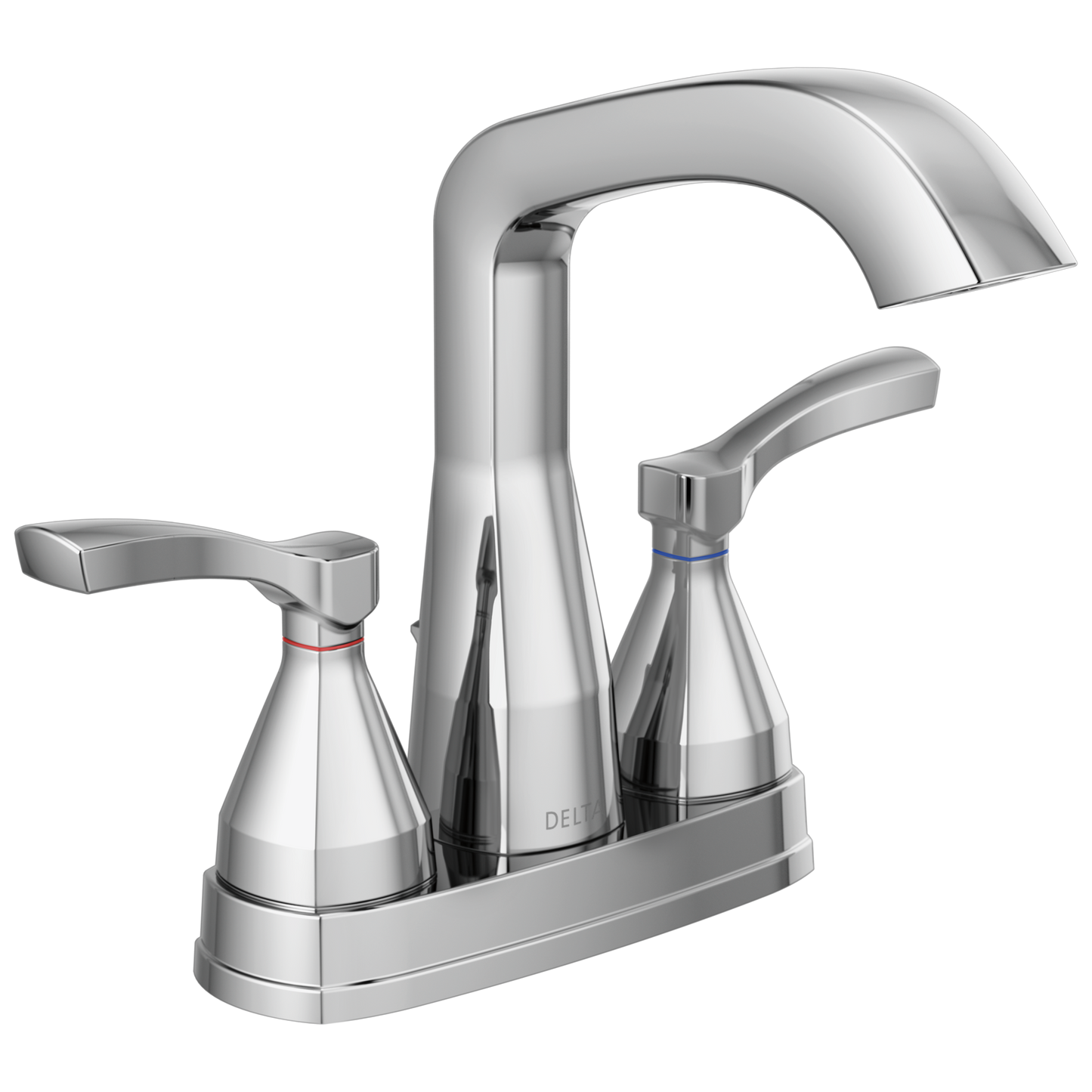 Delta 25776-MPU-DST Stryke 1.2 GPM Center Set Bathroom Faucet with Lever Handles and Pop-Up Drain Assembly