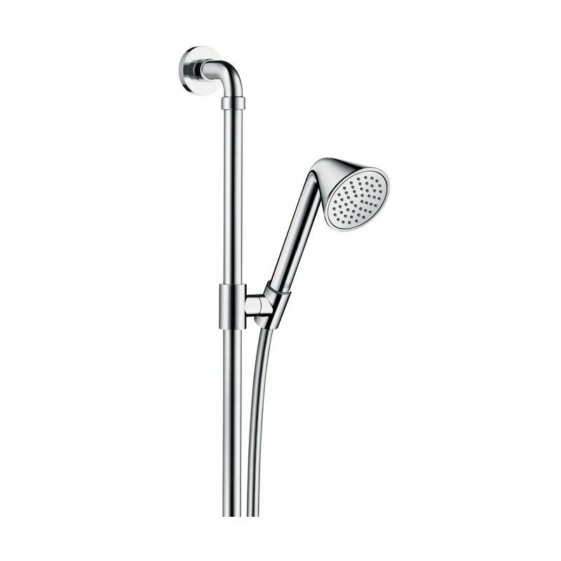 Axor 26023000 Front 2.5 GPM Single Function Handshower Package with 63" Hose Slide Bar and Quick Clean Technology