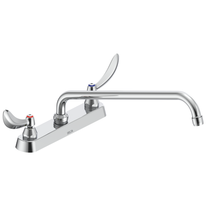 Delta Commercial 26C3: Two Handle 8" Cast Deck Mount Faucet