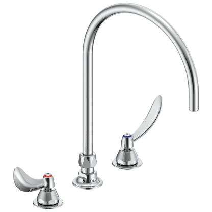 Delta Commercial 27C1 / 27C2: Two Handle 8" Below Deck Mount Faucet