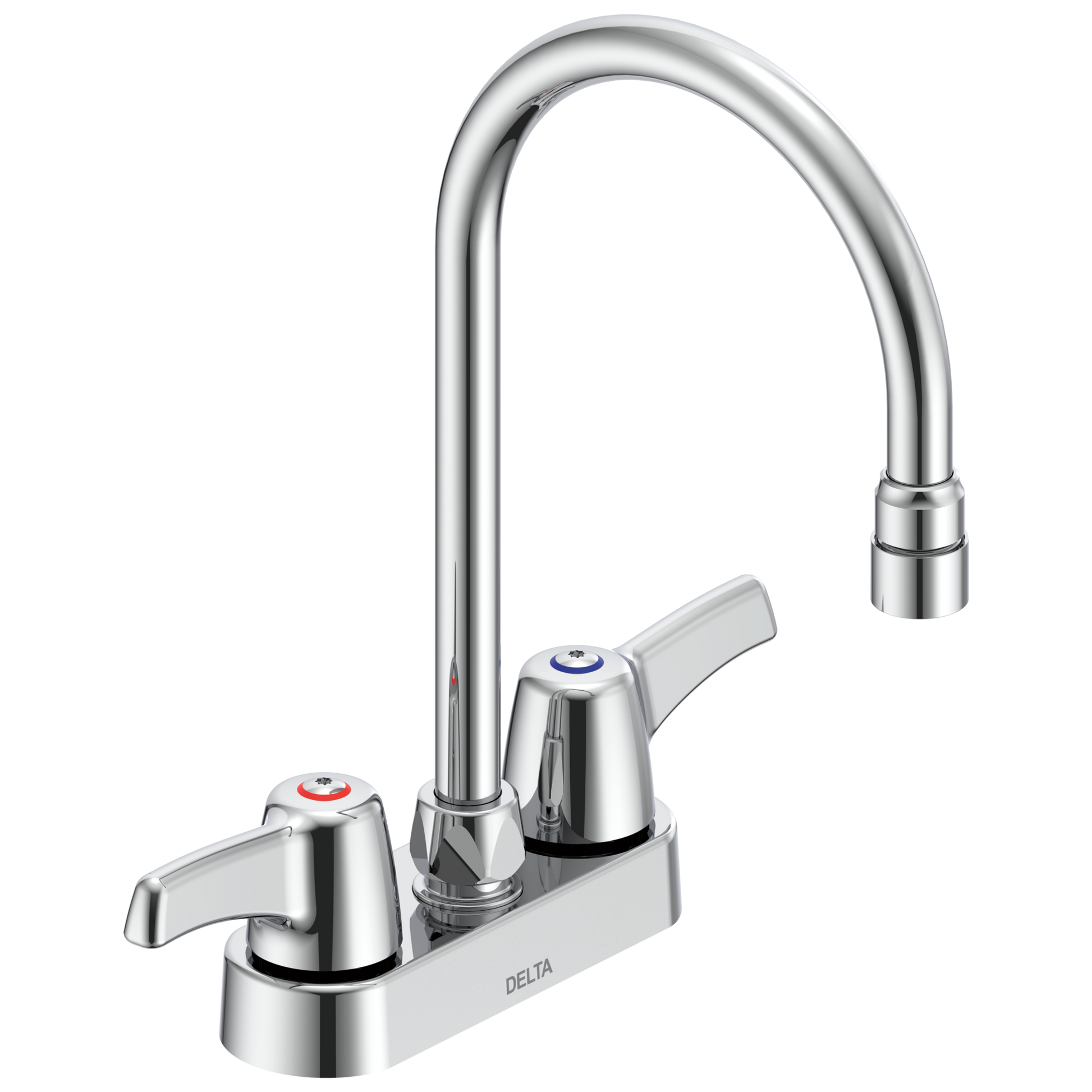 Delta Commercial 27C4 / 27C5 / 27C6: Two Handle 4" Deck Mount Faucet