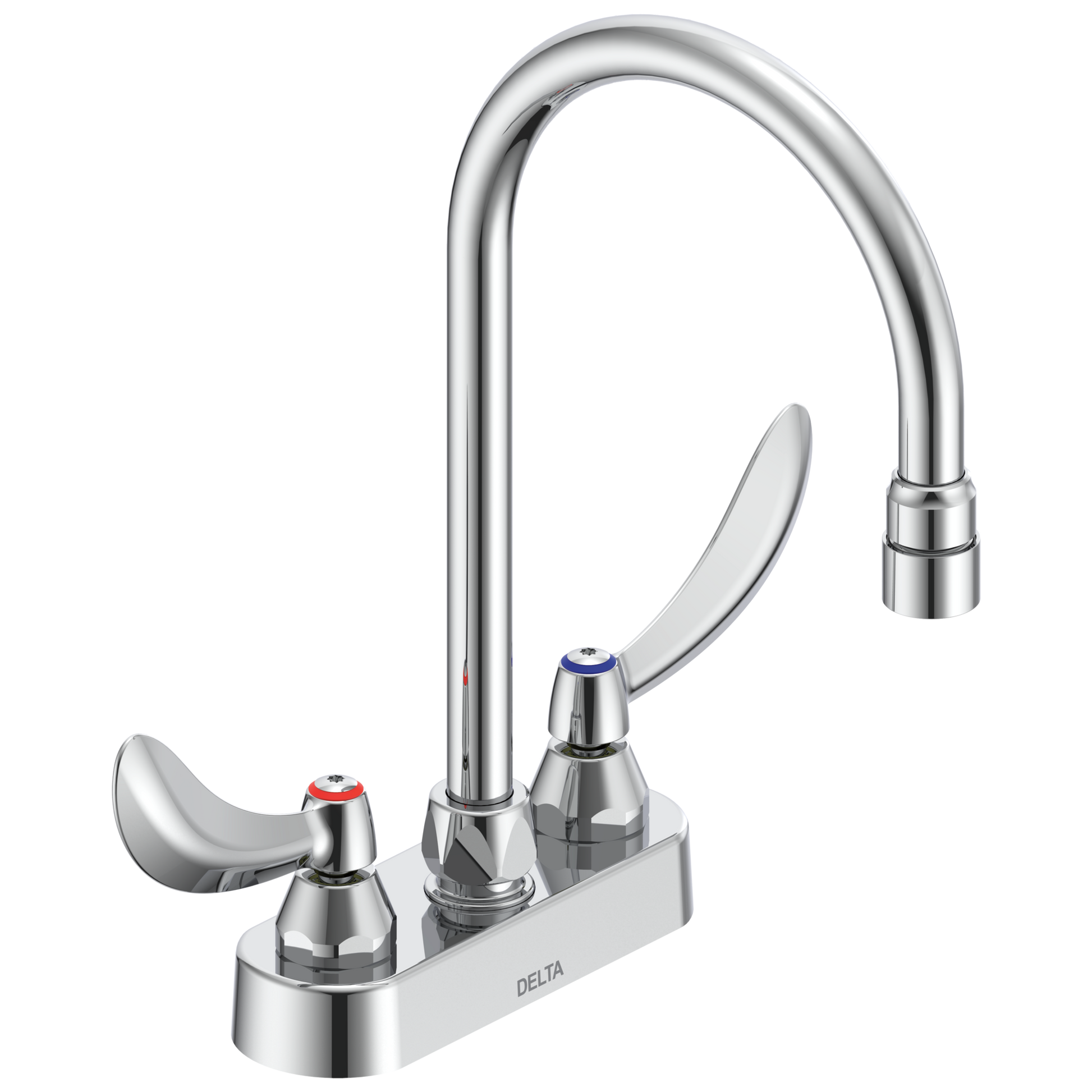 Delta Commercial 27C4 / 27C5 / 27C6: Two Handle 4" Deck Mount Faucet