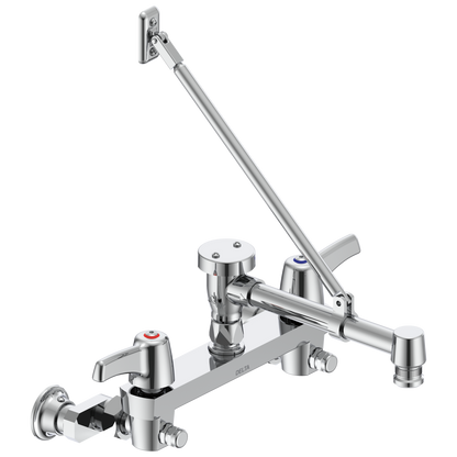Delta Commercial 28C2: Two Handle 8" Wall Mount Service Sink Faucet