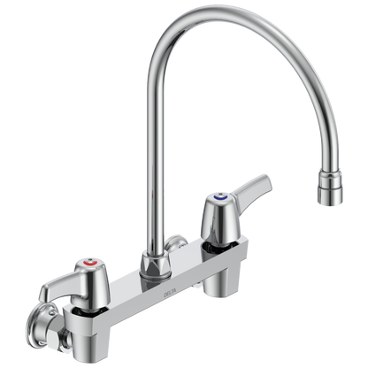 Delta Commercial 28C3 / 28C4 / 28C6: Two Handle 8" Wall Mount Service Sink Faucet