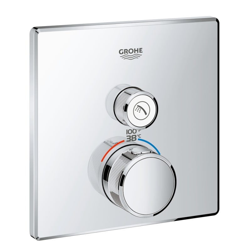 Grohe 29140000 Grohtherm Smart Control Single Function Thermostatic Valve Trim Only with EcoJoy, and Turbo Stat