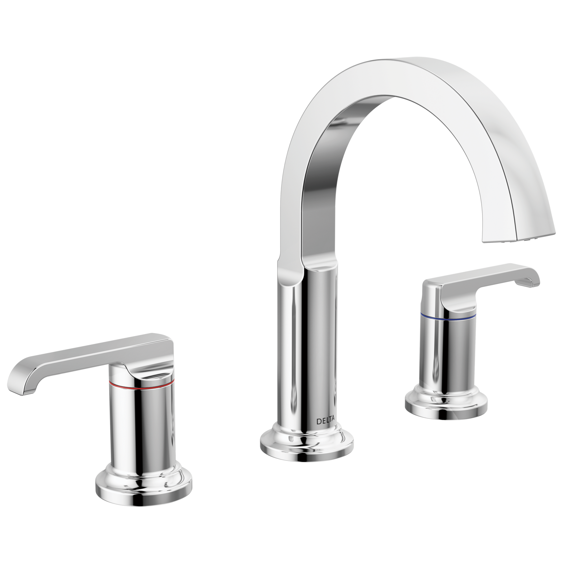 Delta Tetra: Two Handle Widespread Bathroom Faucet