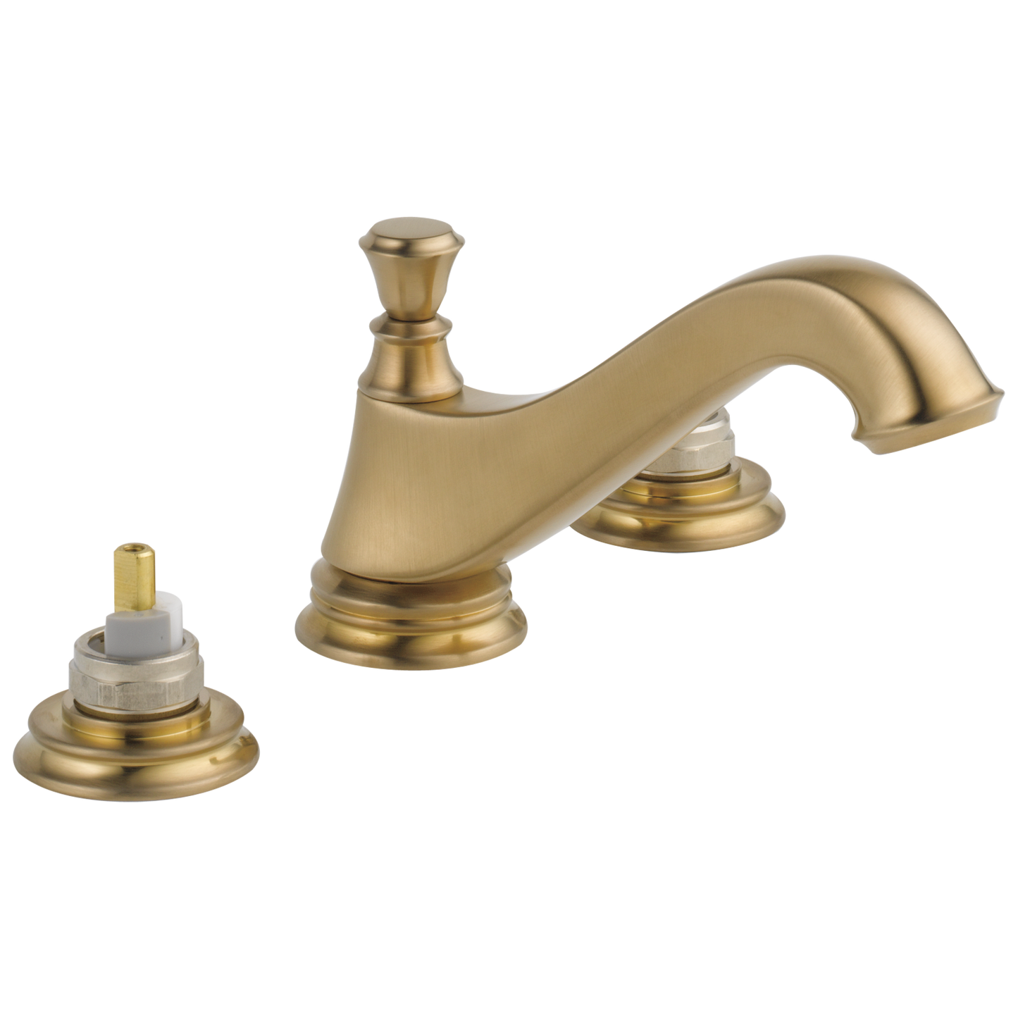 Delta 3595LF-MPU-LHP Cassidy Two Handle Widespread Lavatory Faucet - Low Arc Spout - Less Handles