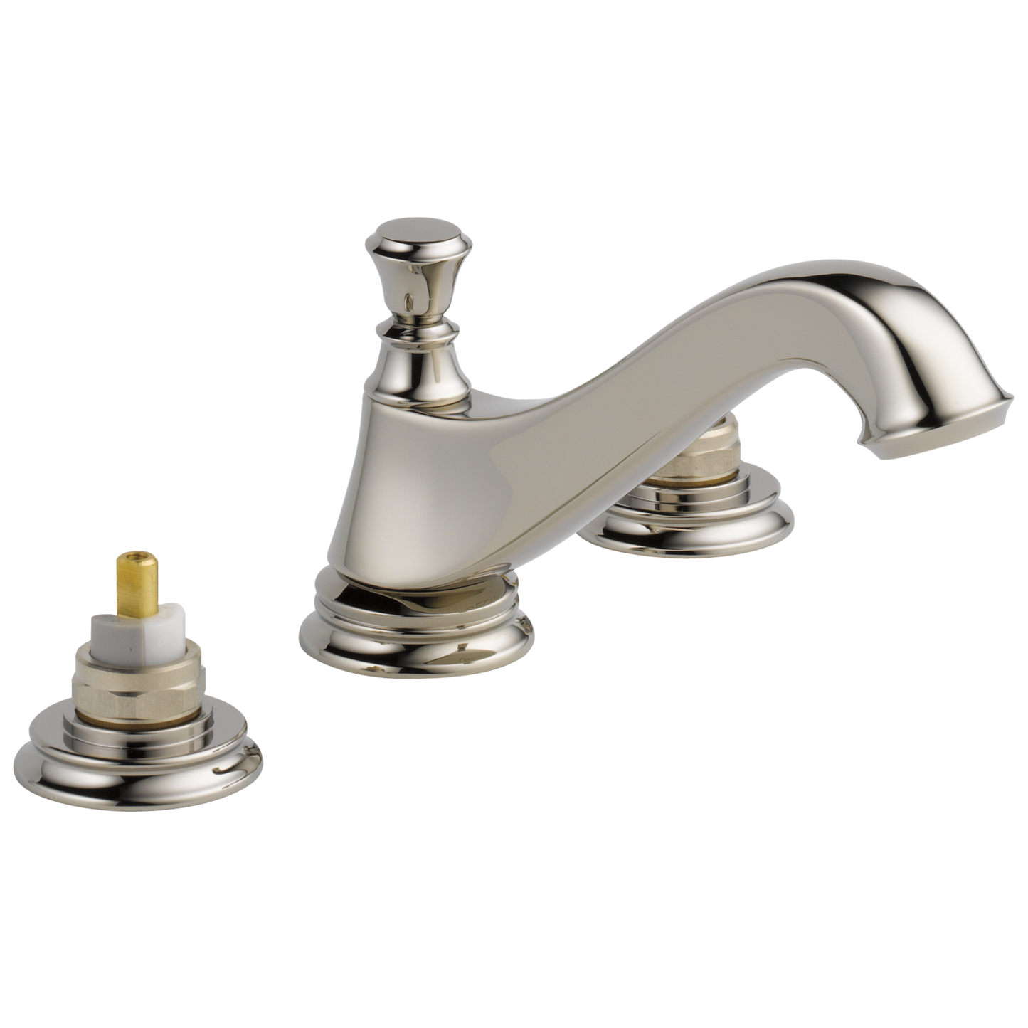Delta 3595LF-MPU-LHP Cassidy Two Handle Widespread Lavatory Faucet - Low Arc Spout - Less Handles