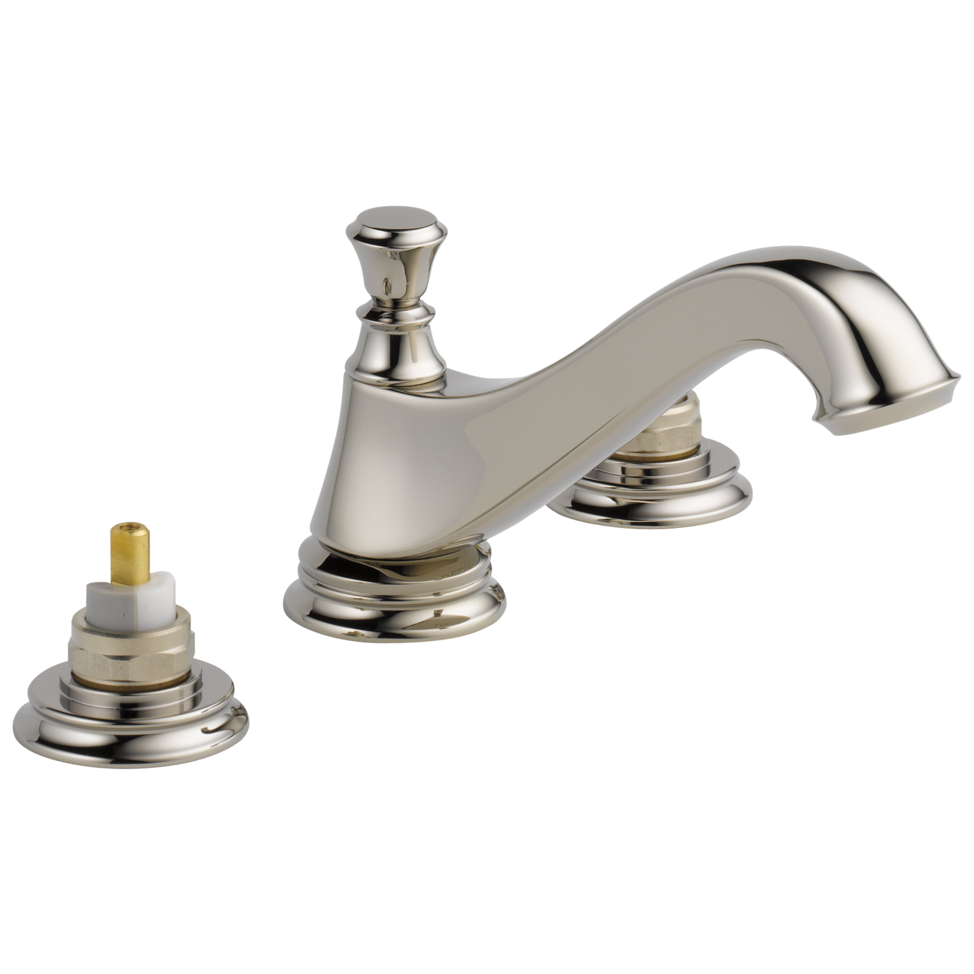 Delta 3595LF-MPU-LHP Cassidy Two Handle Widespread Lavatory Faucet - Low Arc Spout - Less Handles
