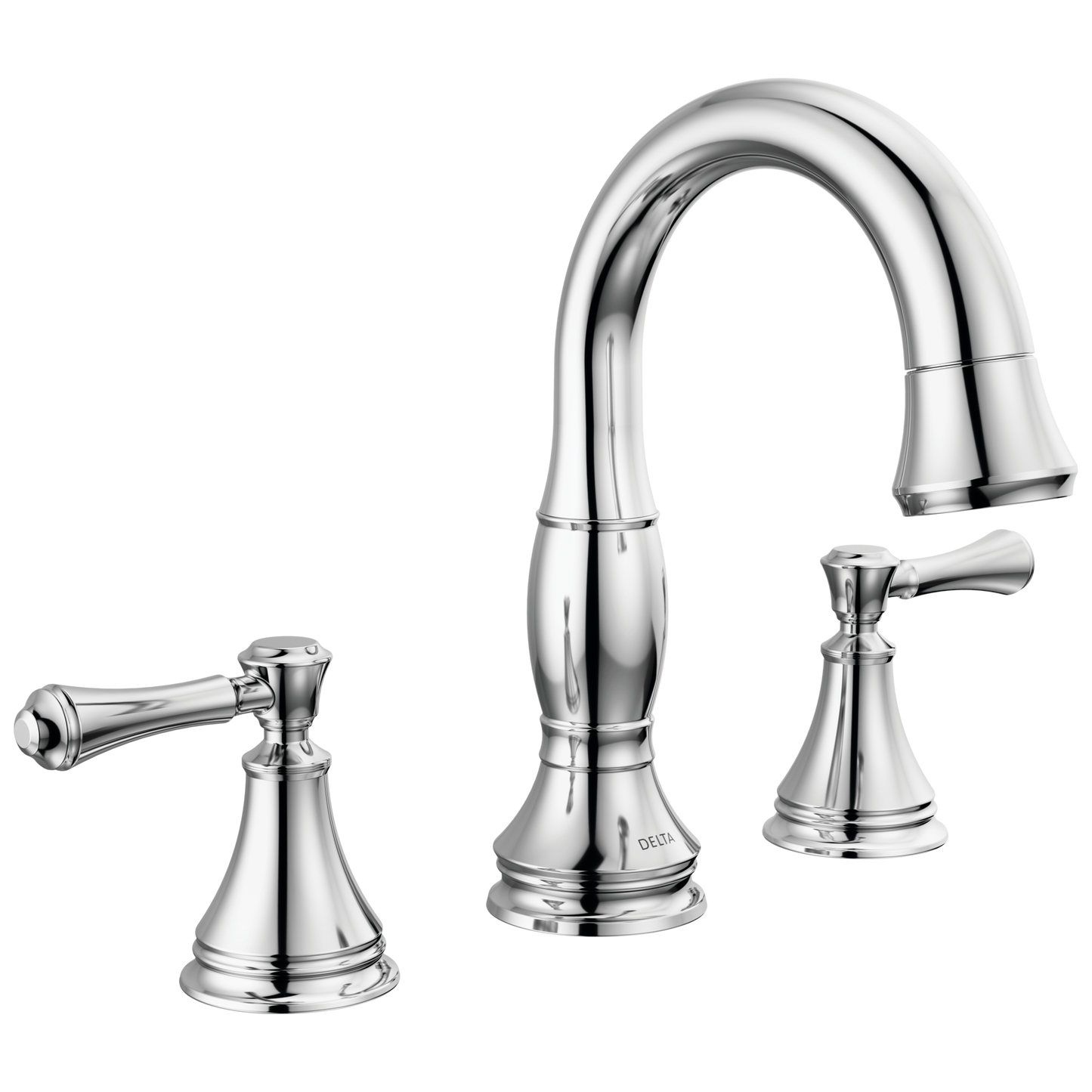 Delta Cassidy: Two Handle Widespread Pull Down Bathroom Faucet