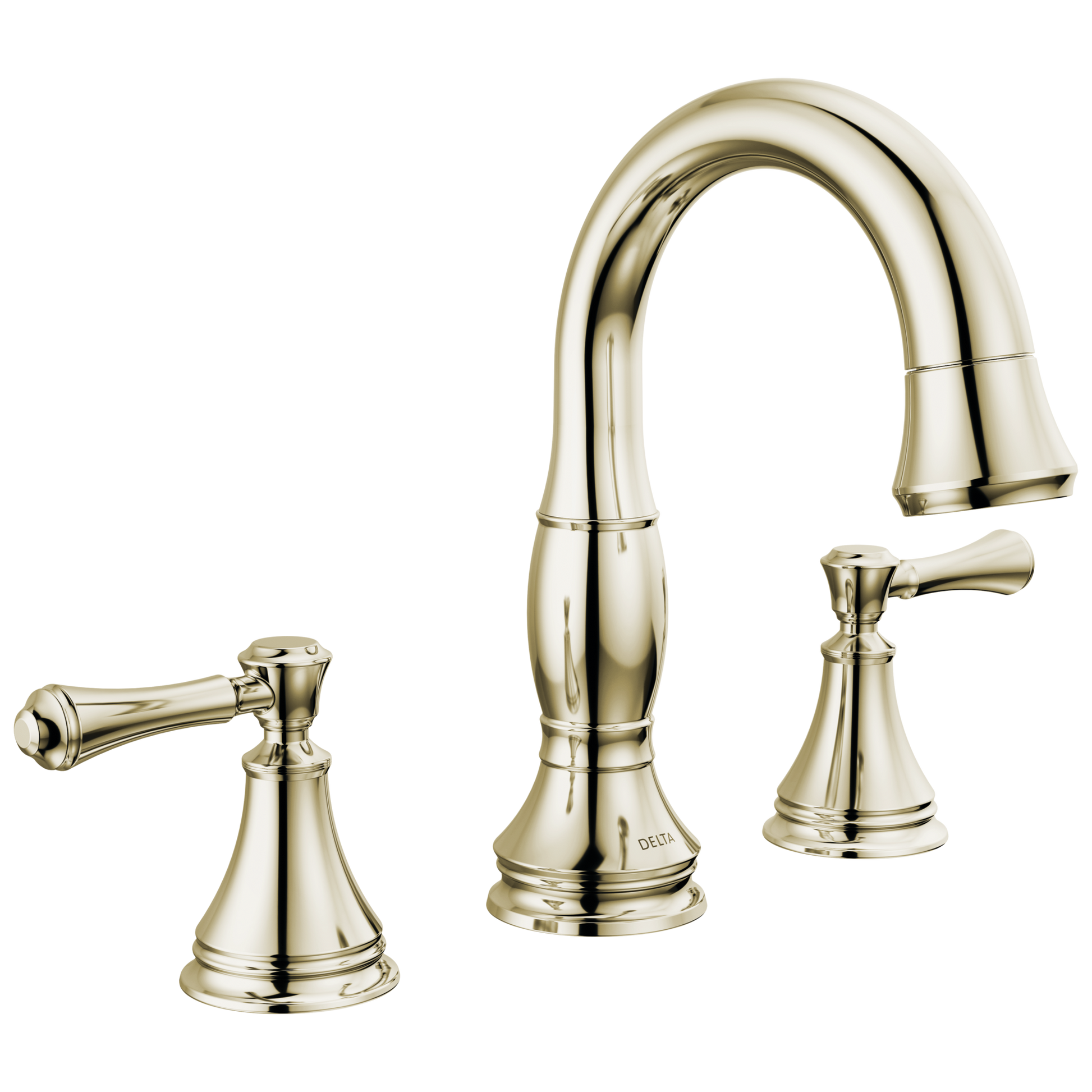 Delta Cassidy: Two Handle Widespread Pull Down Bathroom Faucet