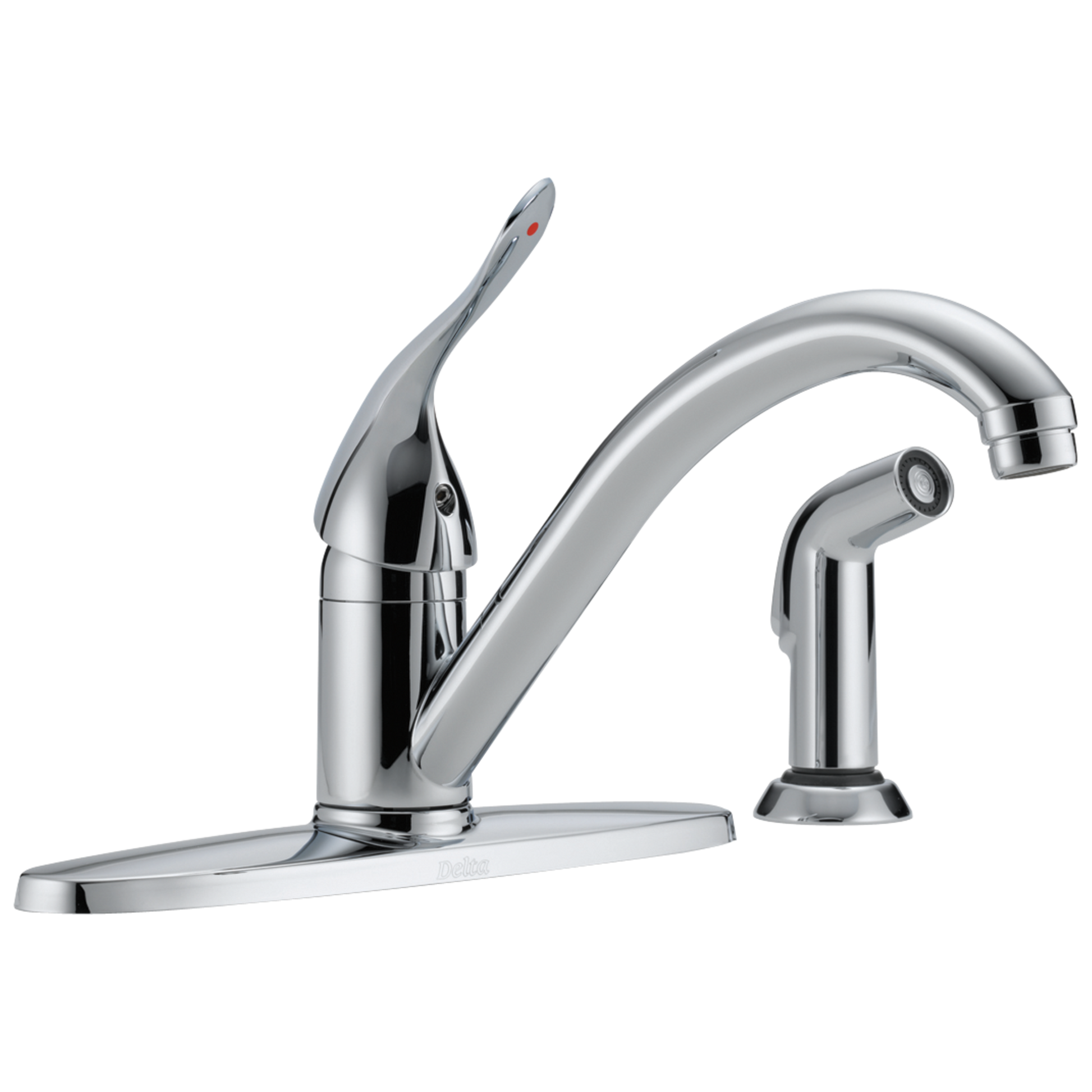 Delta 400LF-HDF Single Handle Kitchen Faucet with Spray