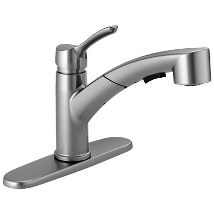 Delta Delta Collins™: Single Handle Tract-Pack Pull-Out Kitchen Faucet