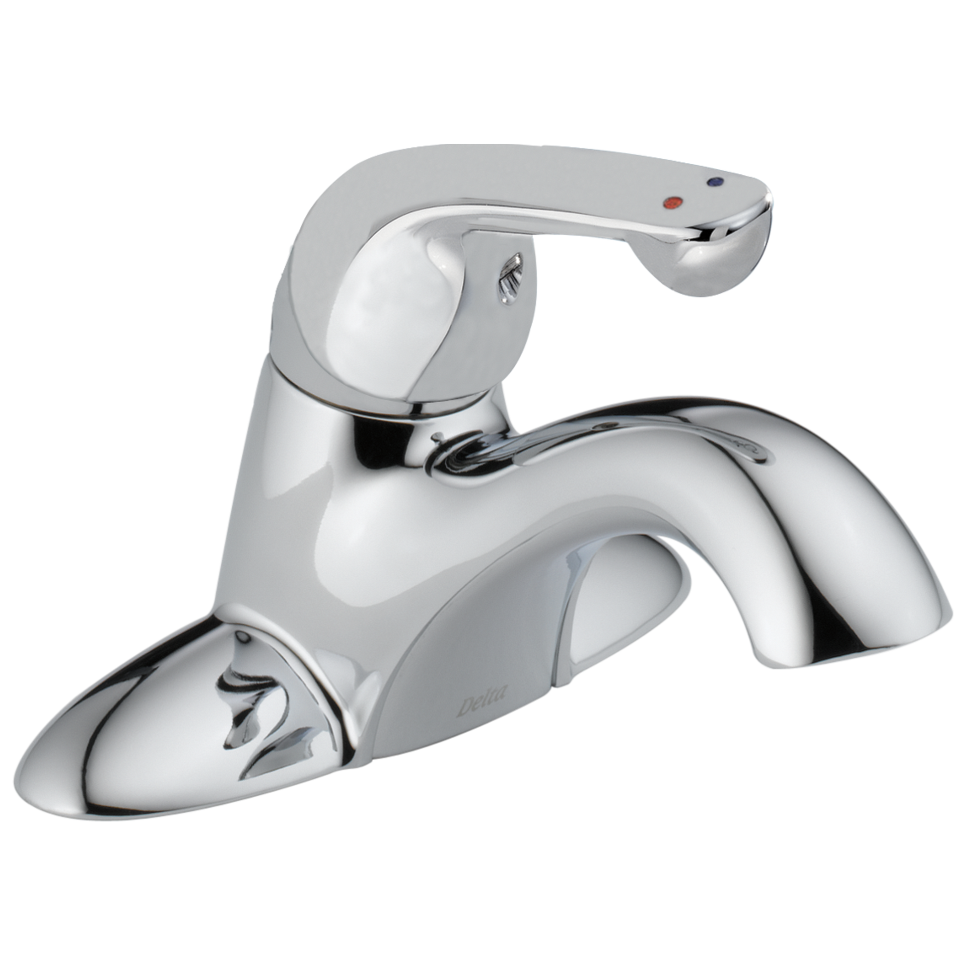 Delta 501LF-TGMHDF Center Set Bathroom Faucet with Diamond Seal Technology - Free 3-Hole Cover Plate