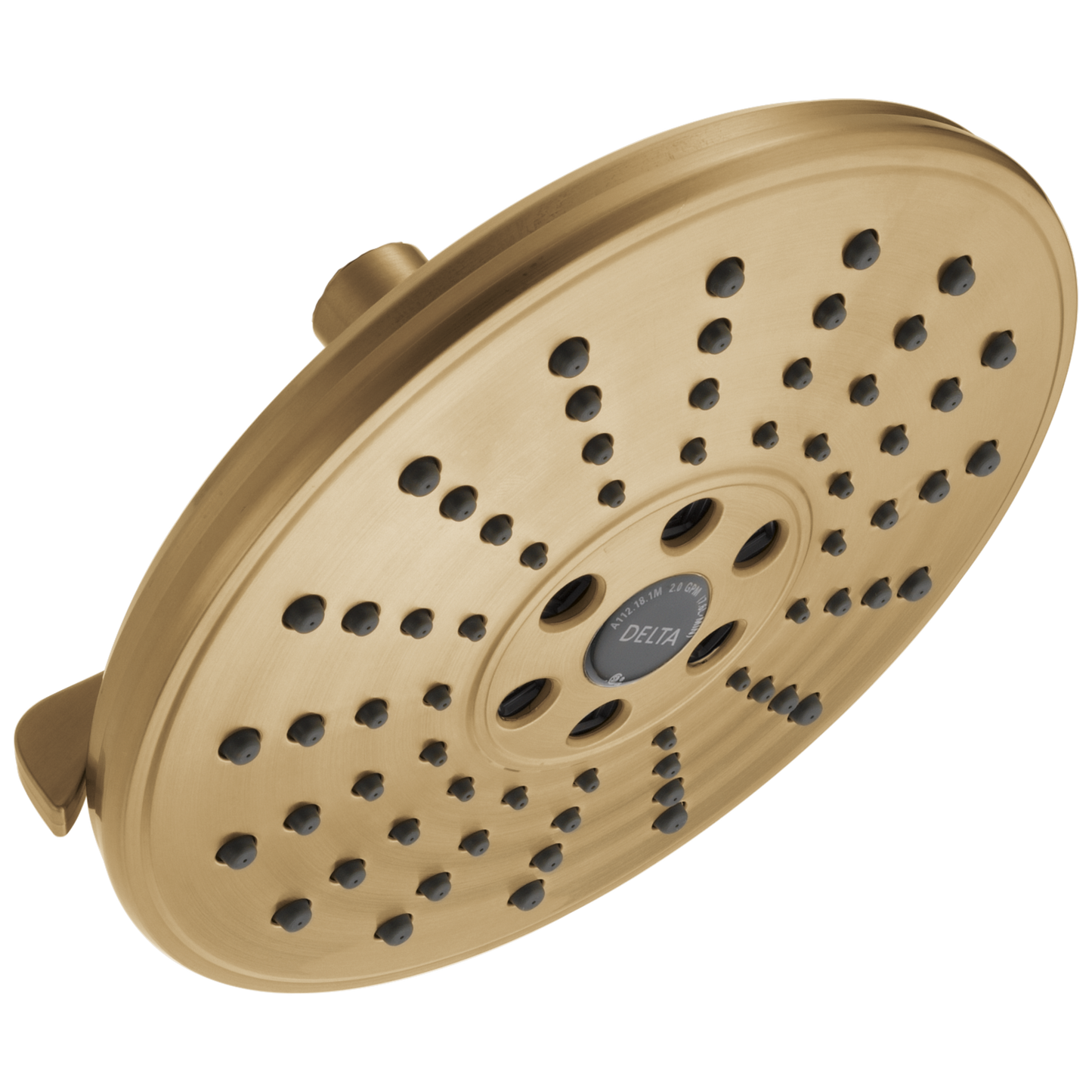 Delta Universal Showering Components: H2Okinetic 3-Setting Raincan Shower Head